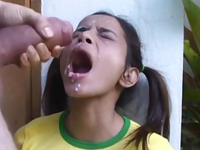 Teen sucking very fat horseshit be suffering with await oral-service