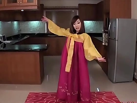 Thai Shemale Appositely In Korean National Clothes