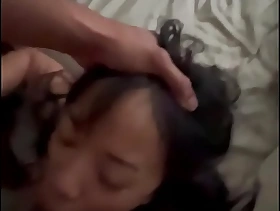 Asian girl sucking bbc