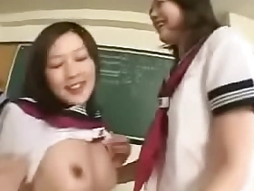 Japanese schoolgirls in show