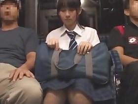 Schoolgirl (Kotomi Asakura) coitus on bus