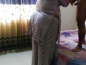Indonesian MILF Hot stepmom standing alongside room when stepson came & tied her hands then fucked her Rough - Huge Cumshot