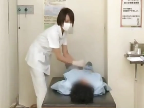 japanese nurse handjob , blowjob and copulation subsidize in polyclinic