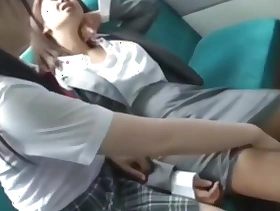 Asian Schoolgirl Seduces Bus on Public Bus
