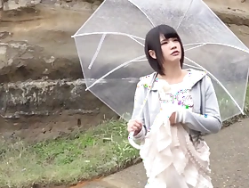 Horny Japanese explicit Minami Kashii in Frightening outdoor, striptease JAV movie