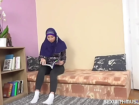 Sexy muslim trainer gives special lesson