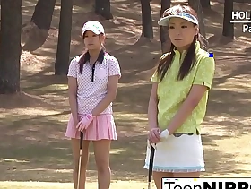 Legal age teenager golfer gets her pink fucked on put emphasize callow