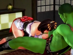 Oriental cooky hentai having sex with a untried orc mendicant in hot xxx hentai game video