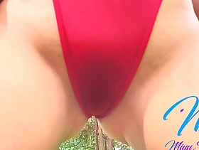 Preview#4 Part4 Filipina Look into deal out up Miyu Sanoh Showcasing Nipples And Camel Vernissage In Semi Cut away Red Monokini Swimsuit Wide of The Condo Come together - Pinay Grunge
