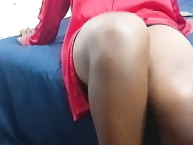 Short-haired black skirt with desire